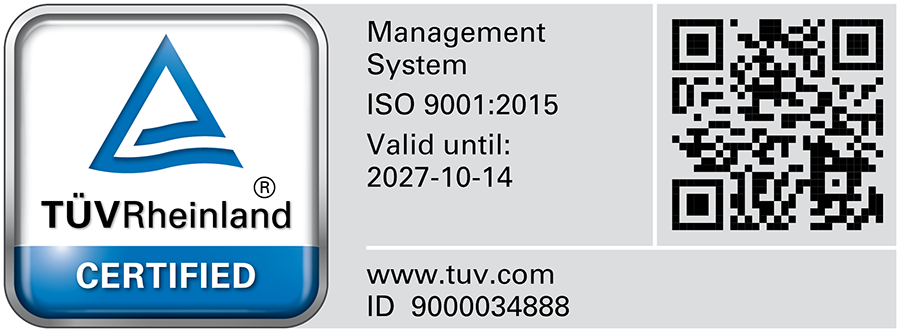 Nous sommes certifiés ISO 9001:2015